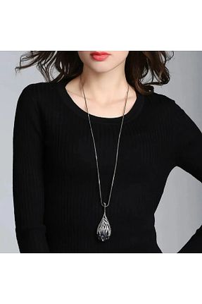 گردنبند جواهر مشکی زنانه برنجی byozanyılmaz - کد 935900183