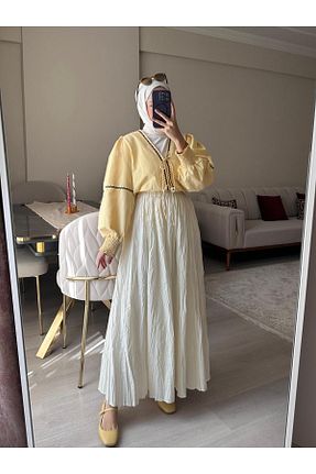دامن حجاب سفید زنانه کلوش ceylan otantik - کد 935964461