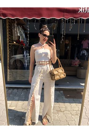 ست بالاتنه و پائین تنه طوسی زنانه بافتنی Gözde Tasarım Butik - کد 840437710