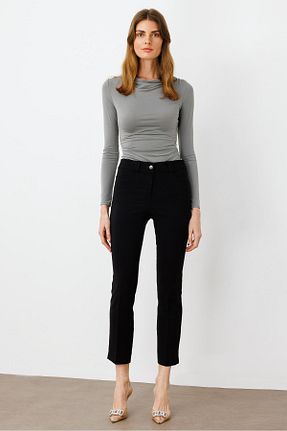 شلوار مشکی زنانه پارچه Moda İlgi - کد 935894219