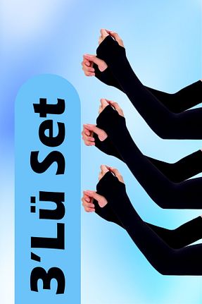 دستکش مشکی مردانه لیکرا NAKISCI - کد 935903100