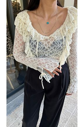 بلوز نباتی زنانه ساده GLAM - کد 935968069