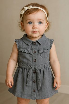 لباس طوسی بچه گانه بافتنی e-çocuk - کد 936618569