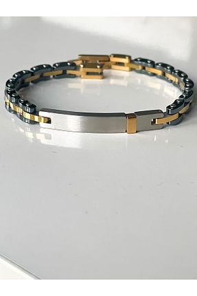 دستبند استیل (فولاد) زرد مردانه استیل (فولاد) Naviforce - کد 935990799