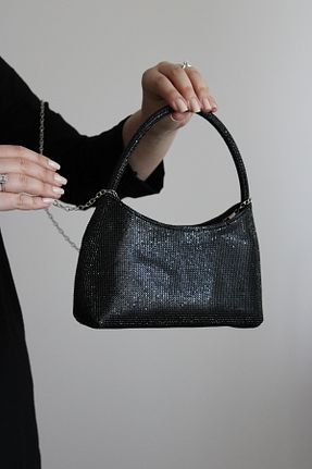 کیف مجلسی مشکی زنانه چرم مصنوعی Mimoza - کد 935970587