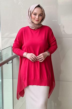 تونیک قرمز زنانه بافتنی Ghisa - کد 919854001