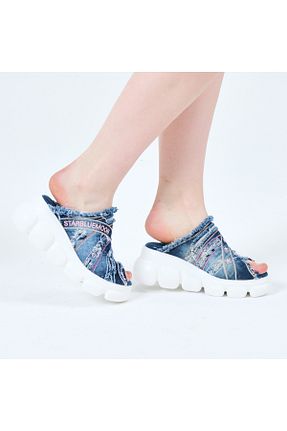 دمپائی آبی زنانه پارچه ای Butik - کد 935993143