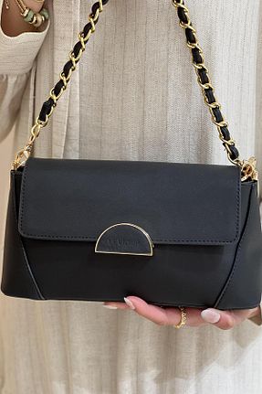 کیف دوشی مشکی زنانه چرم مصنوعی Levidor - کد 935995010
