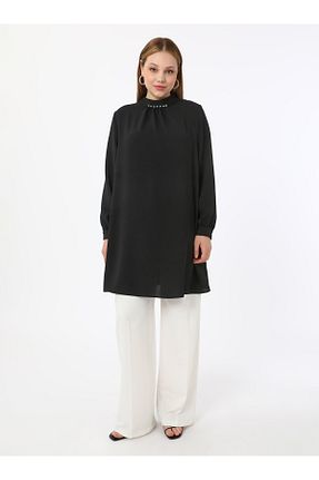 تونیک سایز بزرگ مشکی زنانه بافتنی Alia - کد 666569994