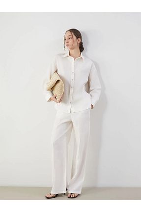 شلوار نباتی زنانه کتان LC Waikiki - کد 935999826