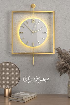 ساعت دیواری زرد 45 x 65 AGA KONSEPT - کد 925068527