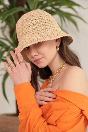 کلاه رنگی زنانه حصیر blueb - کد 938303843