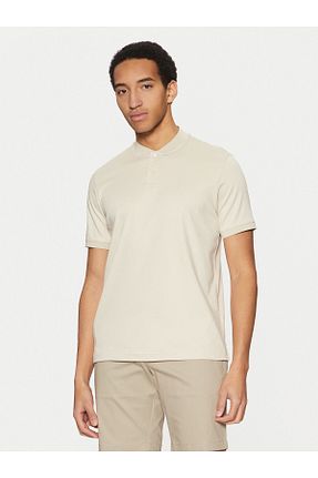 پولوشرت بژ مردانه پنبه ای Calvin Klein - کد 936010308