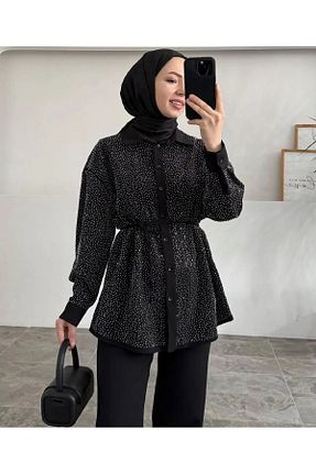 ست بالاتنه و پائین تنه مشکی زنانه بافتنی SMY - کد 936030225