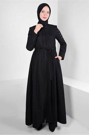 مانتو بلند حجاب مشکی زنانه Alvina - کد 790138233