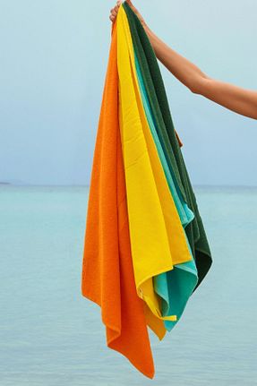 حوله ساحلی نارنجی زنانه بافت دار Red Palm - کد 808698596