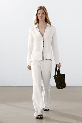 پیراهن سفید زنانه رگولار Massimo Dutti - کد 936229073