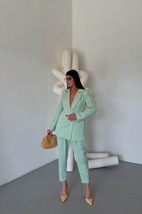 کت سبز زنانه رگولار leyla sanat sanata yeni bir bakış açısı - کد 942498755