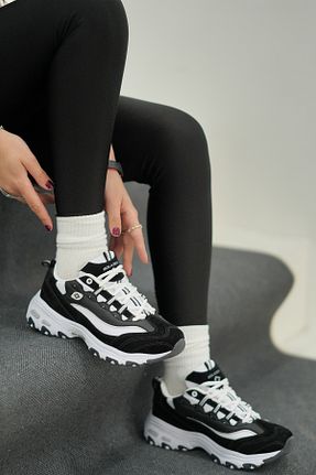 کفش اسنیکر مشکی زنانه بند دار SOLAZER - کد 936186779