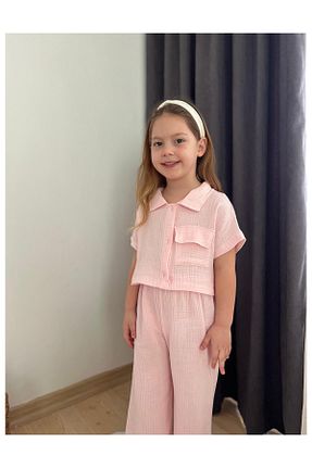 ست بالاتنه و پائین تنه صورتی بچه گانه بافتنی My Kids Wear - کد 936664783