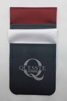 دستمال جیبی زرشکی مردانه میکروفیبر Quesste Accessory - کد 936151529