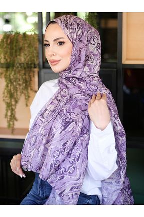 روسری بنفش پنبه ای efdal şal eşarp - کد 936161640