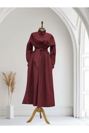 لباس حجاب زرشکی زنانه رگولار BUTİK SEPETİN - کد 936192412