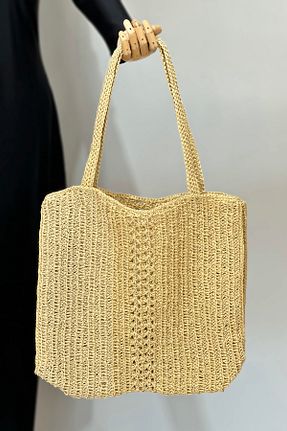 کیف ساحلی بژ زنانه حصیر Remsa Mayo - کد 936173059