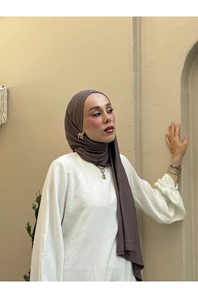 شال قهوه ای زنانه پنبه پلی استر Silk Home - کد 675277774
