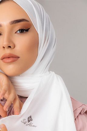 شال سفید زنانه پنبه پلی استر Silk Home - کد 408273628