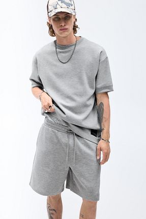 شلوارک و برمودا طوسی مردانه پنبه ای Pull & Bear - کد 936205374