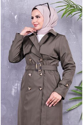 ترنچکت سایز بزرگ رنگی زنانه پنبه پلی استر Sevda Kılınç - کد 936216740