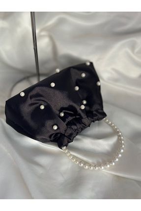 کیف پورتفوی و کلاچ مشکی زنانه پارچه ای posst bag - کد 933035152