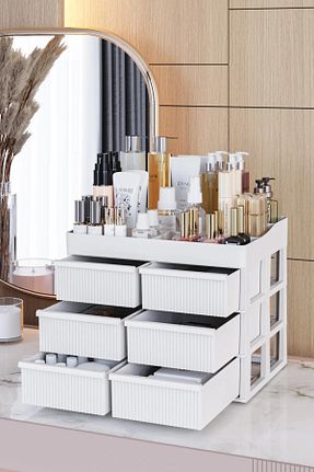 نظم دهنده جواهرات و آرایش سفید پلاستیک Pufwin Home - کد 809006053