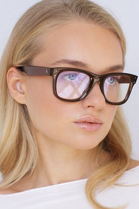 عینک محافظ نور آبی قهوه ای زنانه 50 Bilge Karga - کد 933368144