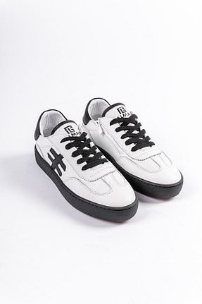 کفش اسنیکر سفید زنانه چرم اصل alkushoes - کد 936249258