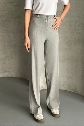 شلوار طوسی زنانه پارچه macharel jeans - کد 906158285