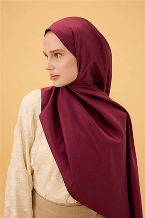 شال زرشکی زنانه ابریشم İpekhan - کد 446633982