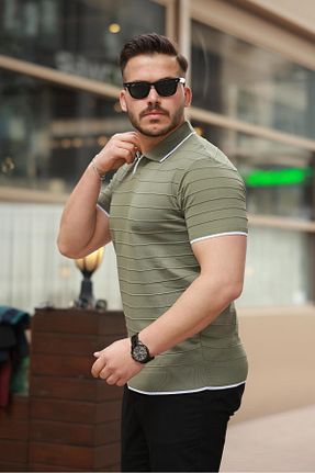 پولوشرت خاکی مردانه پنبه - الاستین Miron - کد 933358741