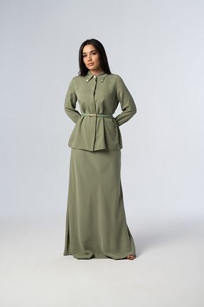 ست بالاتنه و پائین تنه سبز زنانه بافتنی Elaris Exclusive - کد 936693628