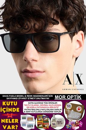 عینک آفتابی مشکی مردانه 57 Armani Exchange - کد 936262704