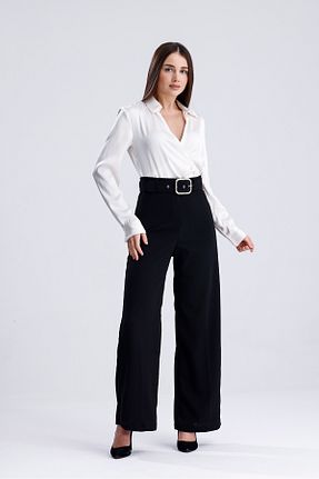شلوار مشکی زنانه پنبه - پلی استر - الاستین macharel jeans - کد 833536204