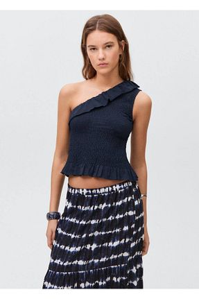 دامن سرمه ای زنانه ویسکون MANGO Teen - کد 929720434