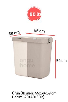 سبد لباس قهوه ای پلاستیک ongu home - کد 123782784