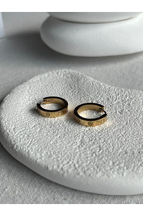 گوشواره جواهر رنگی روکش طلا PERİDA - کد 936264109