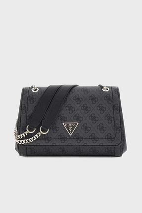 کیف پستچی طوسی زنانه چرم مصنوعی Guess - کد 804353891