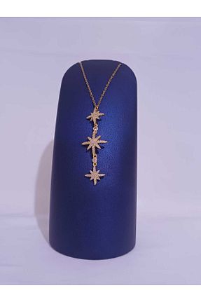 گردنبند استیل ( فولاد ) زرد زنانه استیل (فولاد) Alina Aksesuar - کد 936290994