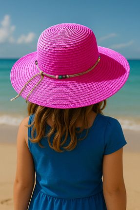 کلاه صورتی بچه گانه حصیر LAGRANZE - کد 936732126
