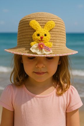 کلاه قهوه ای بچه گانه حصیر LAGRANZE - کد 936731383
