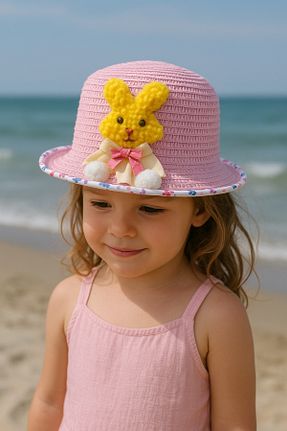 کلاه صورتی بچه گانه حصیر LAGRANZE - کد 936728587